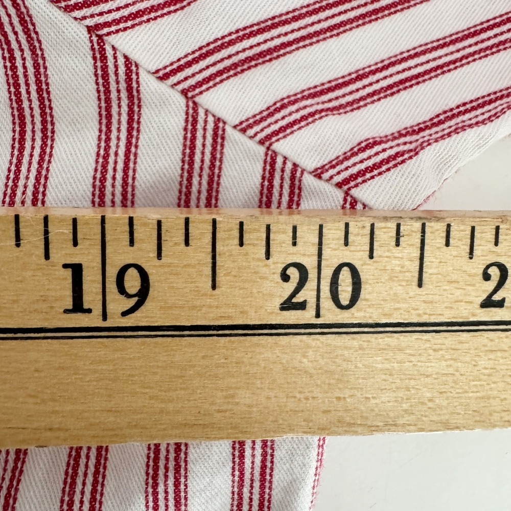 Petite Plume Womens Red White Striped Cotton‎ Pajama Top Button Front Size M - Picture 5 of 7